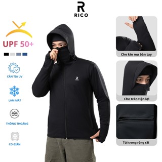 Áo chống nắng 2 lớp thiết kế có CHE TRÁN UPF50+ chống tia UV nam nữ Rico M22