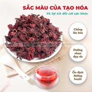 Hoa atiso đỏ 100g, hoa bụp giấm, hibiscucs, nguyên liệu pha trà, làm siro, giúp giải nhiệt, mát gan
