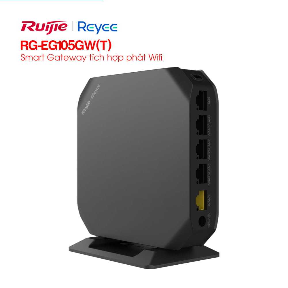 Bộ định tuyến Vô tuyến Reyee 5 cổng tích hợp phát Wifi RUIJIE REYEE RG-EG105GW(T) Chính hãng