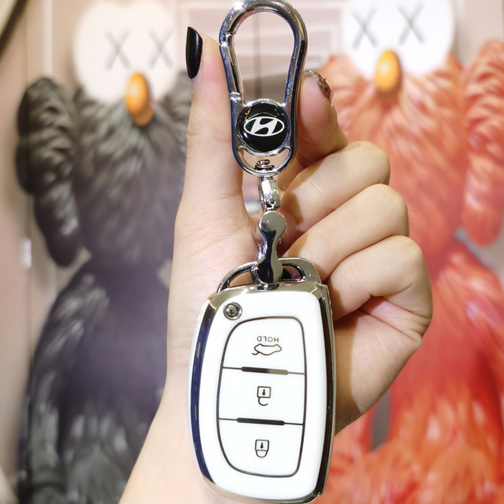 Phụ kiện Ốp bảo vệ chìa khoá TPU cho i10 đời 2022 - 2026, accent, Elantra, tucson đời cũ