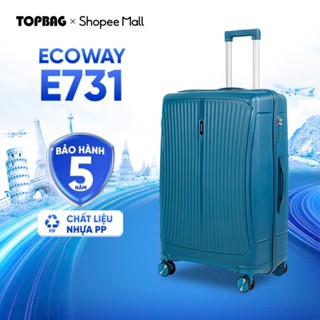 Vali Kéo ECOWAY E731 Thời Trang Du Lịch Nhựa PP Cao Cấp Bền Đẹp, Chống Va Đập Size 20/24/28