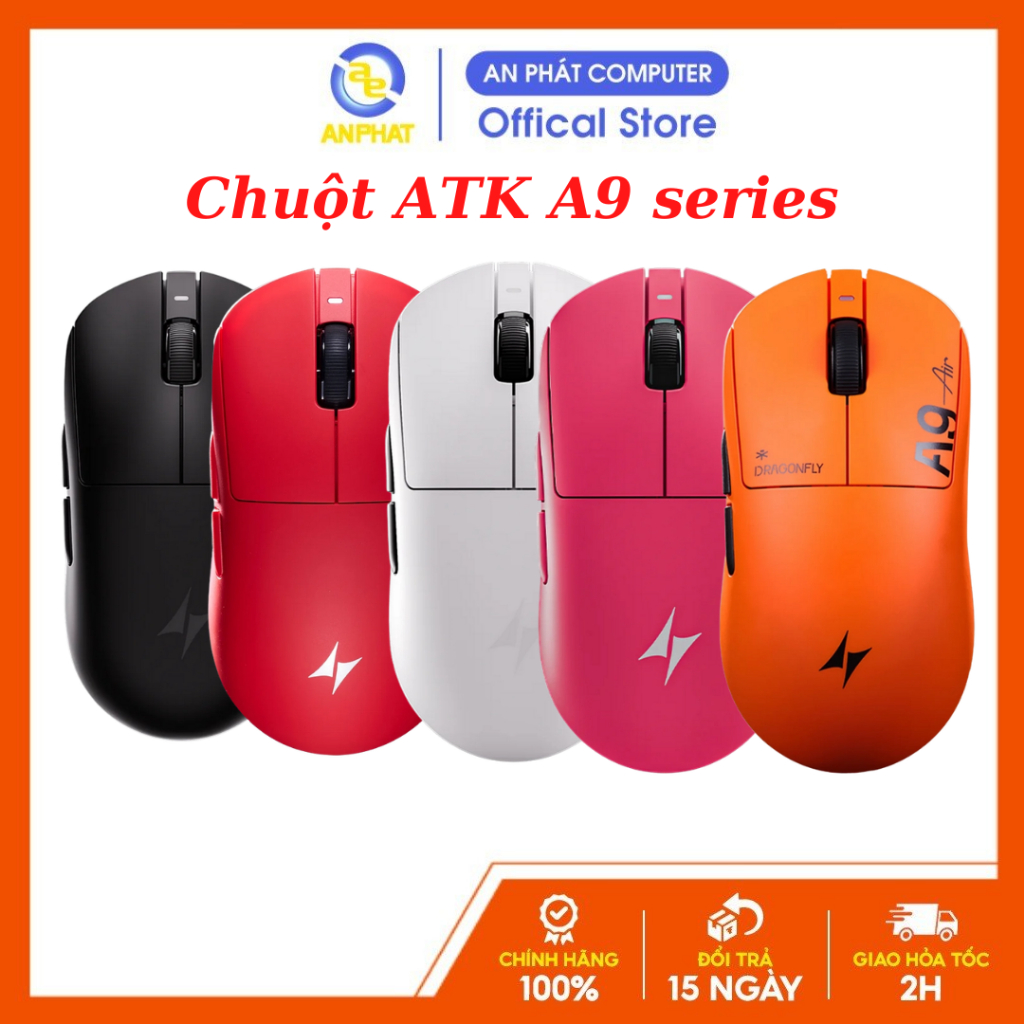 Chuột ATK A9 SE / A9 / A9 Plus / A9 Pro / A9 V2 Ultra Max / A9 Ultimate, chính hãng, BH 12 tháng