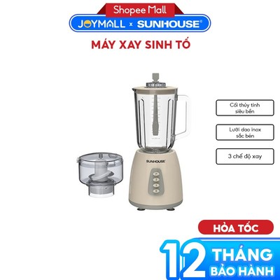 Máy Xay Sinh Tố Đa Năng 1.5L Sunhouse SHD5331, Hàng Chính Hãng, 2 Cối Xay Tiện Lợi - JoyMall