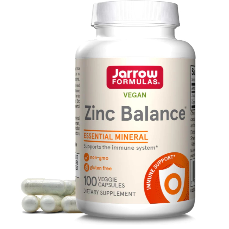Viên Kẽm Zinc Balance Jarrow Giảm Mụn Tăng Đề Kháng Điều Hoà Tiết Tố Bổ Sung Đồng (100 viên)