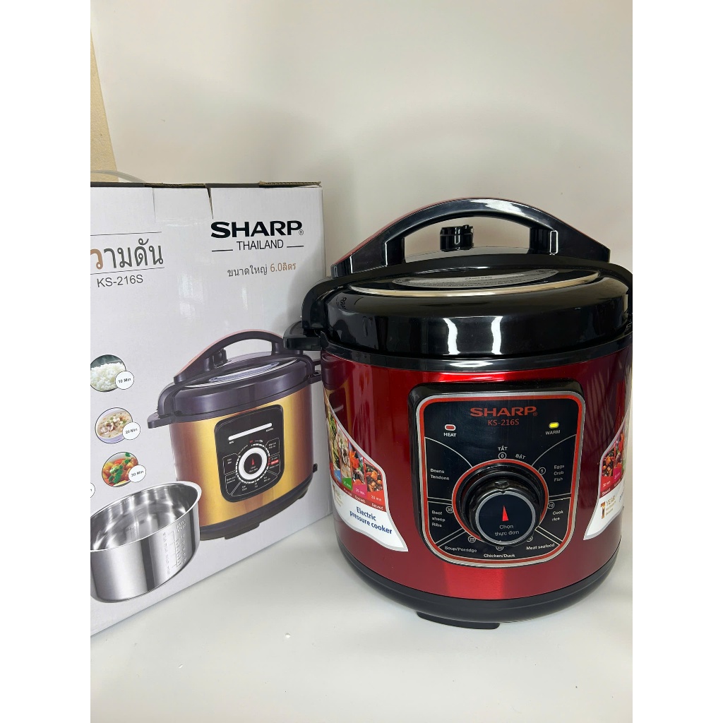 Nồi áp suất điện Sharp dung tích 6L chuẩn cao cấp , Nồi áp suất điện Sharp Thái Lan đa năng QM Store