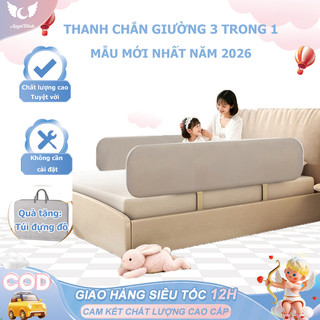 Thanh chắn giường cho bé 3 trong 1, kiểu dáng du lịch có thể gập lại, chiều cao có thể điều chỉnh