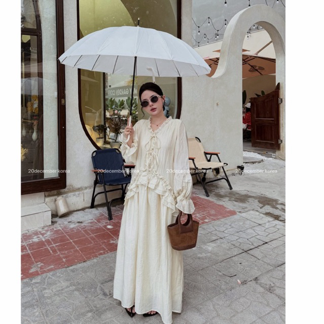 20December - Váy babydoll tơ viền bèo