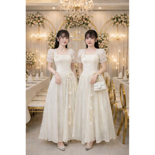 (mẫu mới) đầm maxi voan cao cấp, nhíu ngực, free size