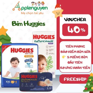Tã Bỉm Quần Huggies Skin Care Tràm Trà Tự Nhiên Size NB60/S82/M64/L44/XL38/XXL26 | Applenguyen
