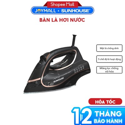 Bàn Là Hơi Nước Sunhouse SHD2070 450ml, 2000W, Hàng Chính Hãng, Hơi Phun Mạnh - JoyMall