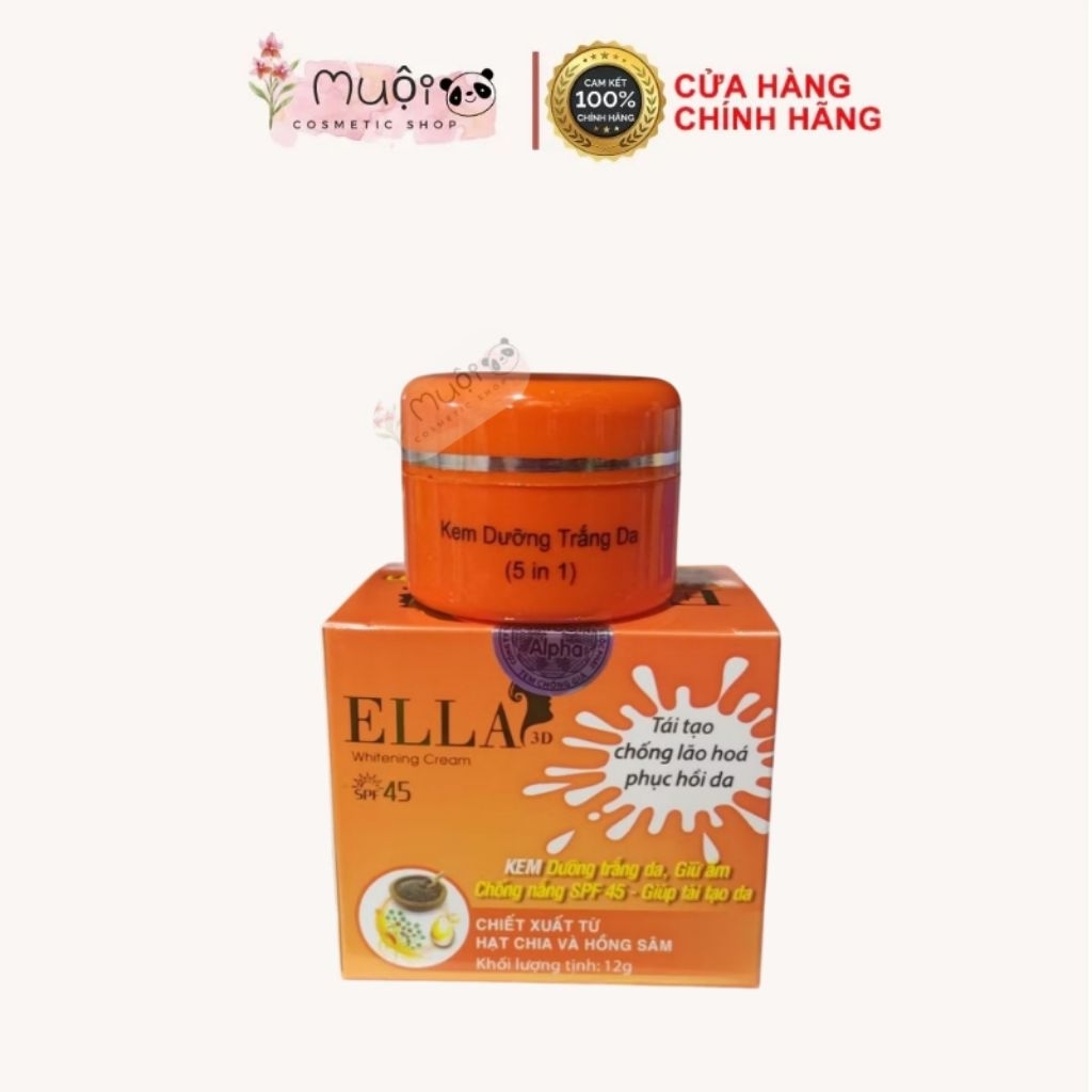 [CHÍNH HÃNG] Kem Ella 5in1 trắng da, tái tạo 12g