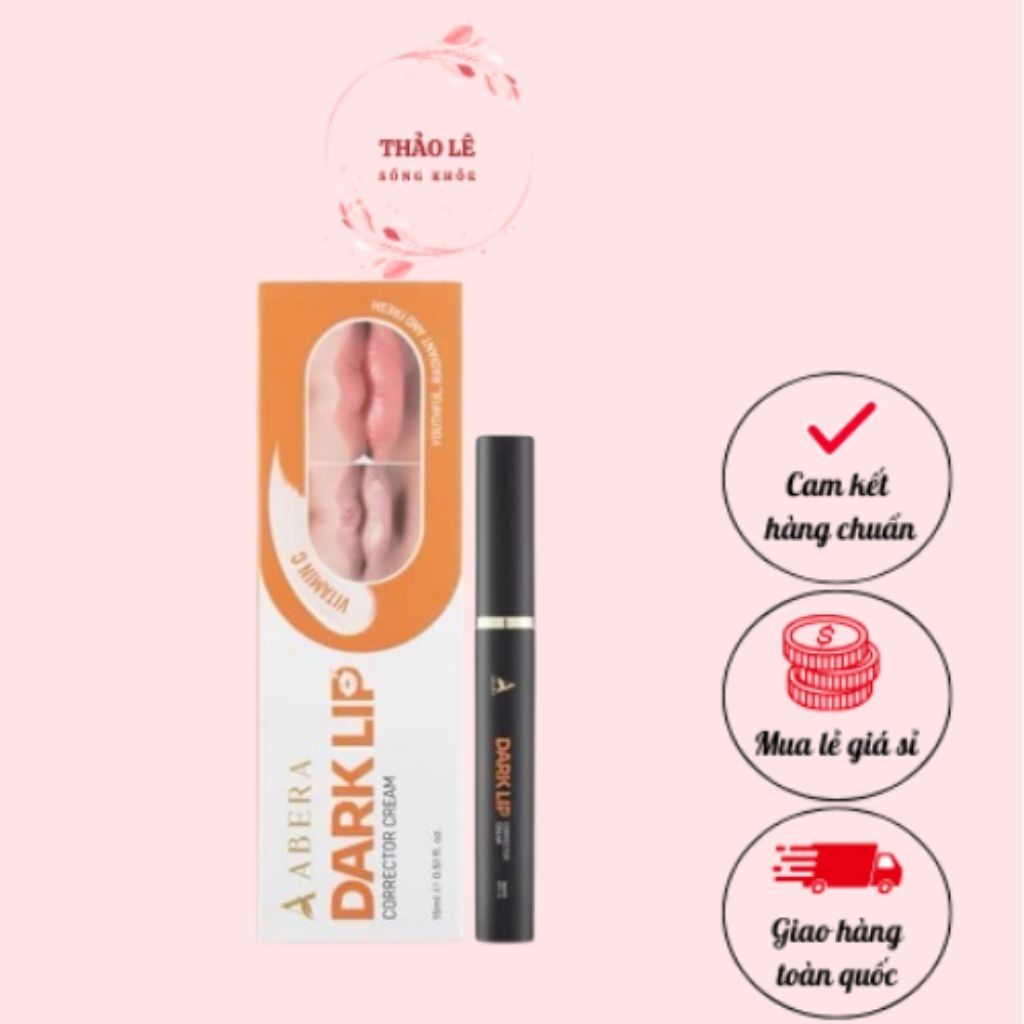 Kem Thâm Môi ABERA 15ml - Hỗ Trợ Giảm Thâm Môi, Bong Tróc, Cấp Ẩm Cho Môi, Dưỡng Môi Hồng Tự Nhiên