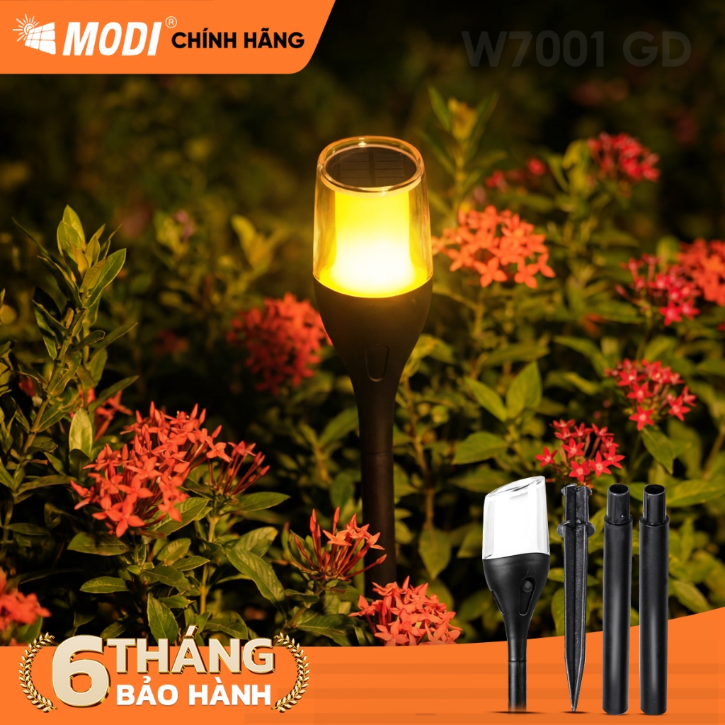 Đèn Cắm Cỏ Hình Ngọn Lửa MODI SOLAR Trang Trí Sân Vườn Năng Lượng Mặt Trời
