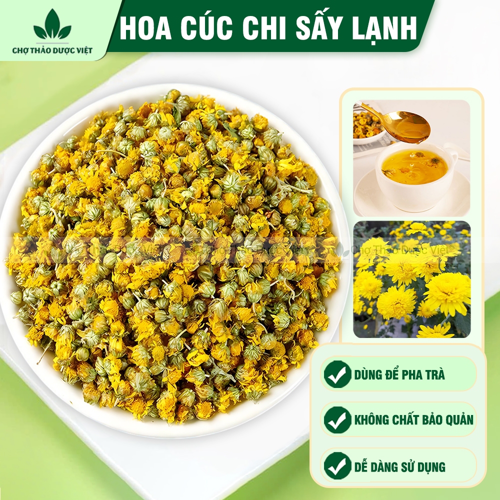 Nụ hoa cúc sấy lạnh 500g, hoa cúc chi, cúc tiến vua nguyên bông, pha trà, dưỡng nhan, an thần