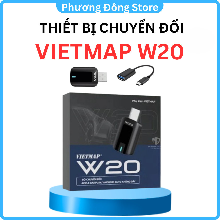 THIẾT BỊ CHUYỂN ĐỔI CARPLAY/ ANDROID AUTO KHÔNG DÂY VIETMAP W20