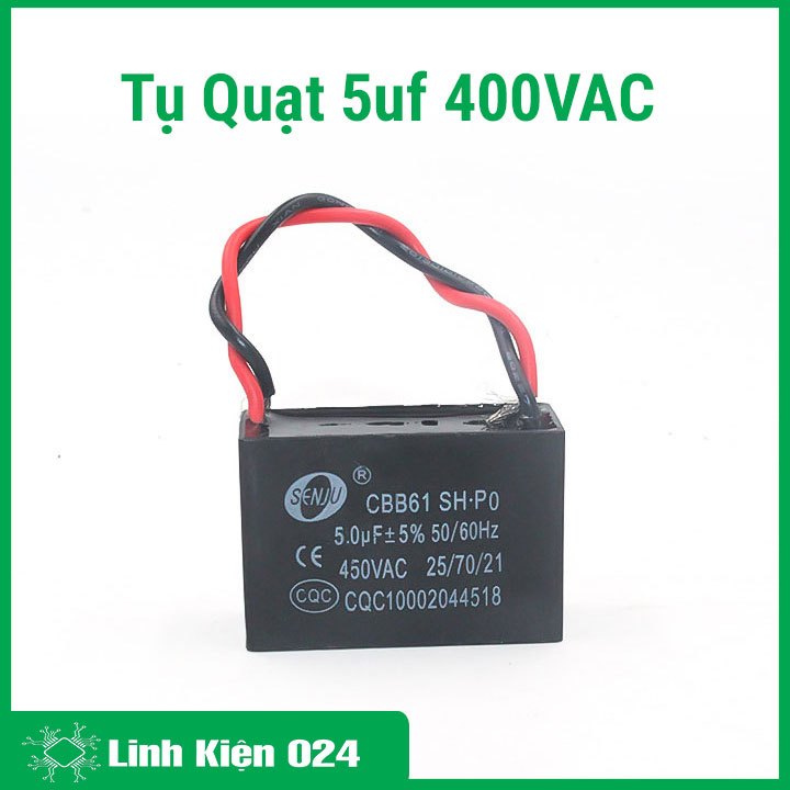 Tụ quạt 5uf 400vac 50/60Hz