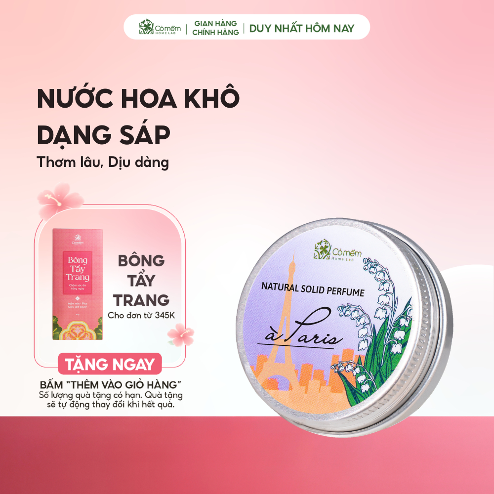 Nước Hoa Khô Thiên Nhiên Paris Hương Hoa Lan Chuông Mơ [TẶNG kèm Túi Vải nhỏ]Cỏ Mềm 10g