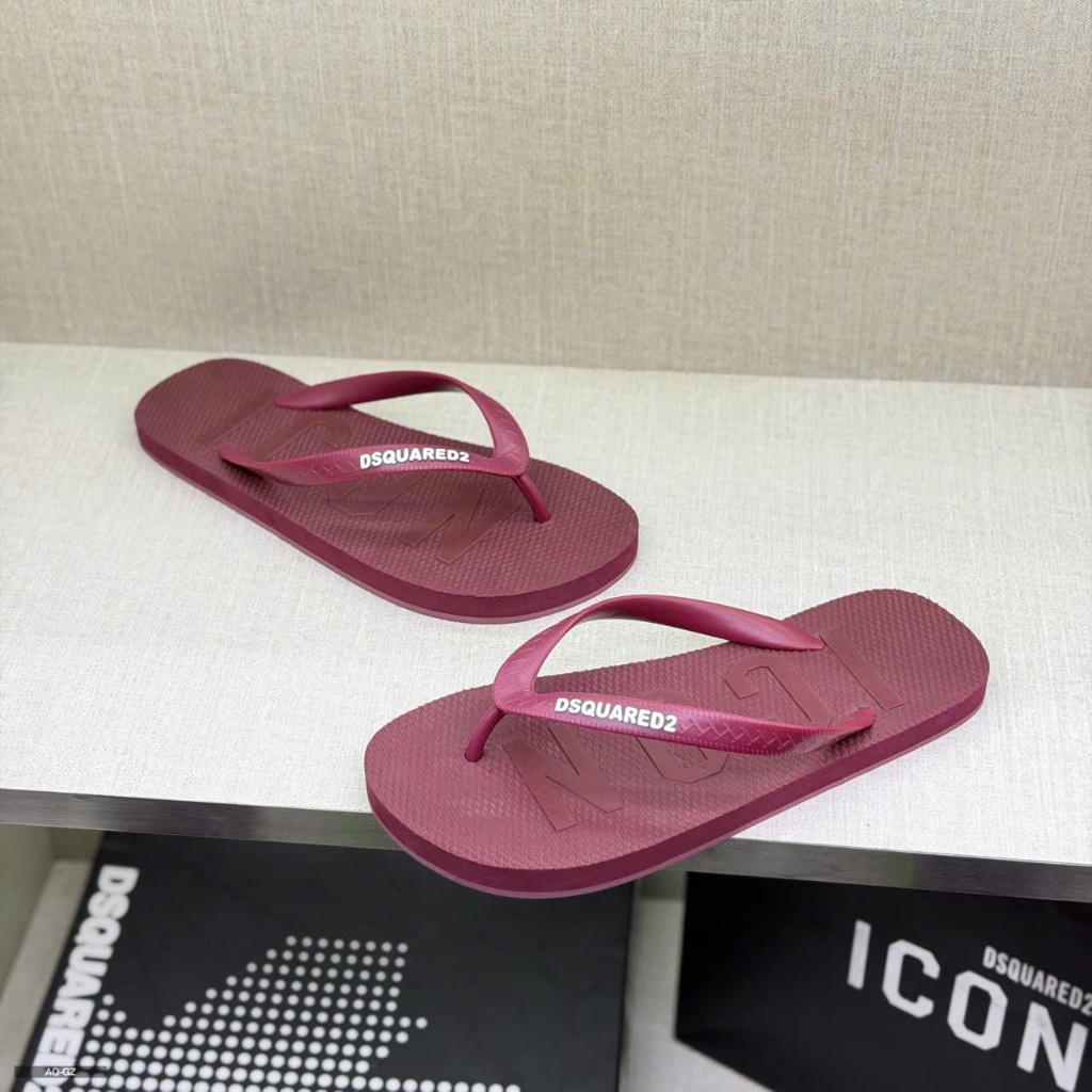 Dép Kẹp Dsquared2 Icon Đỏ Đô