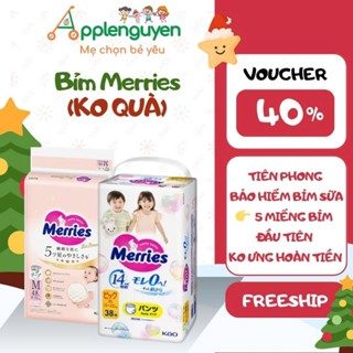 Bỉm Merries Nội Địa Nhật Dán/Quần đủ Size NB72/S60/M54/L50/XL44/XXL28 I Applenguyen94