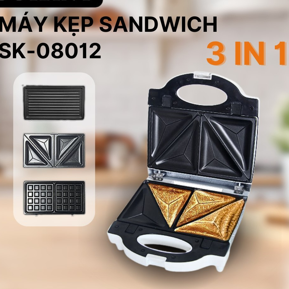 Máy nướng bánh mỳ LumaBella công suất 700W, nướng nhanh chín đều, phù hợp bữa sáng gia đình - SK08012