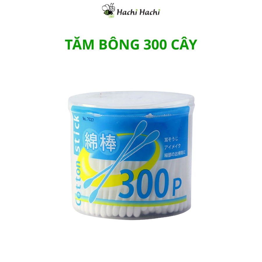 Tăm bông đầu tròn Mitsuki 300 cây - Hachi Hachi Japan Shop