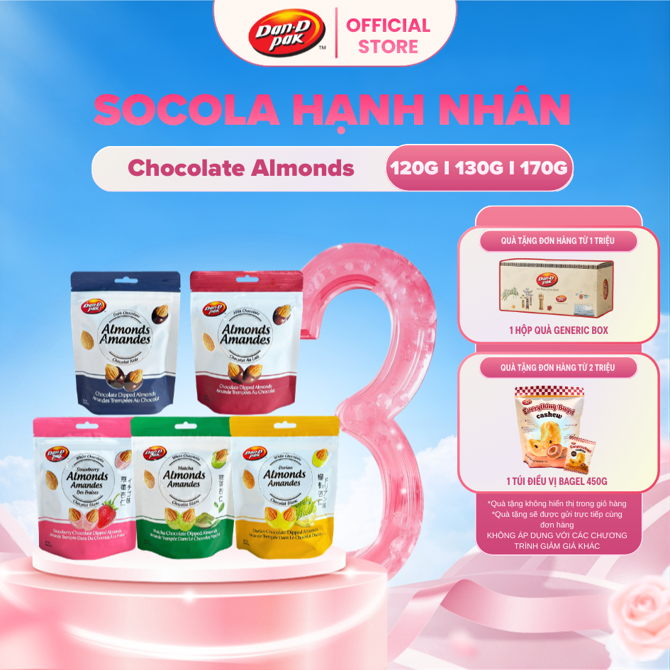 Combo Chocolate Bọc Hạnh Nhân Dan D Pak I Chocolate Almond