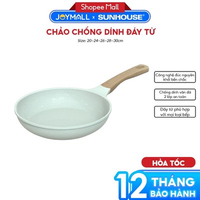 Chảo Chống Dính Đáy Từ Siêu Bền Sunhouse SBD20-24-26-28-30MT, Hàng Chính Hãng - JoyMall