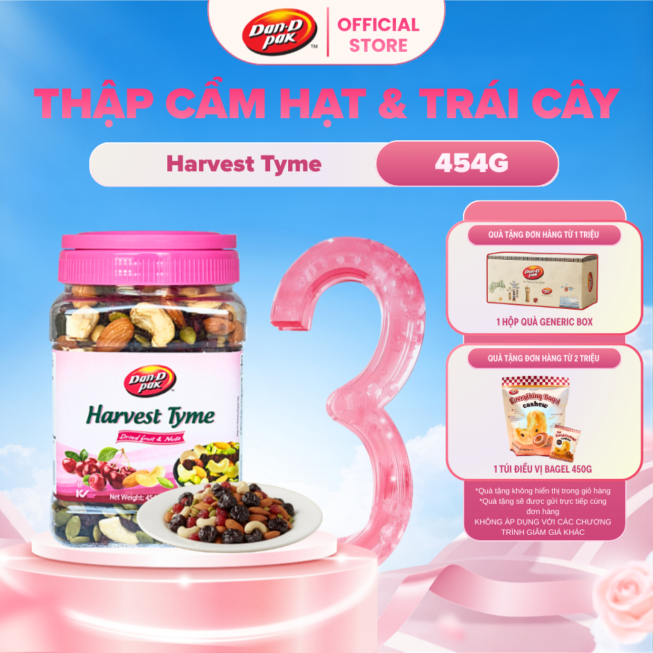 Thập Cẩm Hạt Và Trái Cây Sấy Harvest Tyme Dan D Pak I Harvest Tyme | 454g
