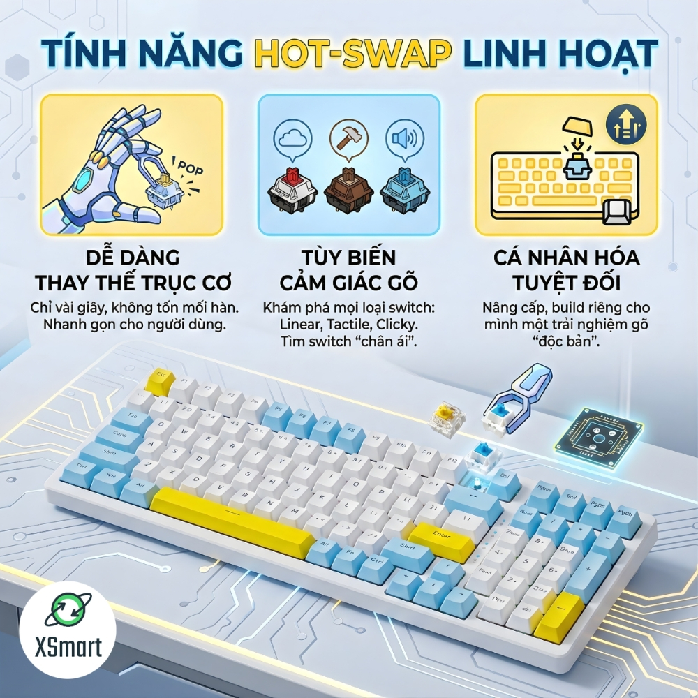 Bàn Phím Cơ Gaming K3 Max Led 20 Chế Độ Trục Cơ Red Switch Có Hotswap Lót Foam Cách Âm Gõ Siêu Êm | BigBuy360 - bigbuy360.vn