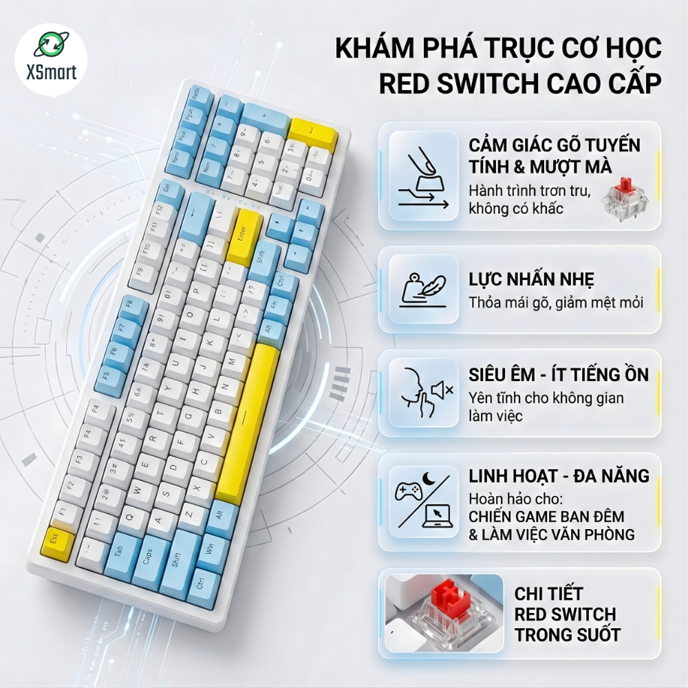 Bàn Phím Cơ Gaming K3 Max Led 20 Chế Độ Trục Cơ Red Switch Có Hotswap Lót Foam Cách Âm Gõ Siêu Êm | BigBuy360 - bigbuy360.vn