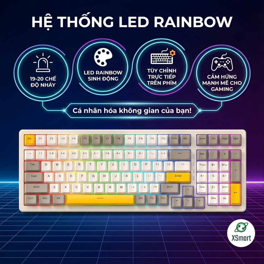 Bàn Phím Cơ Gaming K3 Max Led 20 Chế Độ Trục Cơ Red Switch Có Hotswap Lót Foam Cách Âm Gõ Siêu Êm | BigBuy360 - bigbuy360.vn