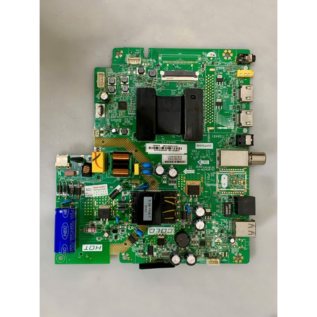 Bo main boar mạch linh kiện tivi tv Casper 43FG5200 nguồn, xử lý chung chính chủ khiển