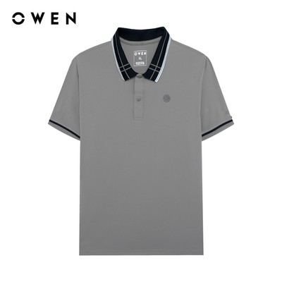 Owen - Áo polo Body Fit APV257009 màu Rêu chất liệu Poly Spandex