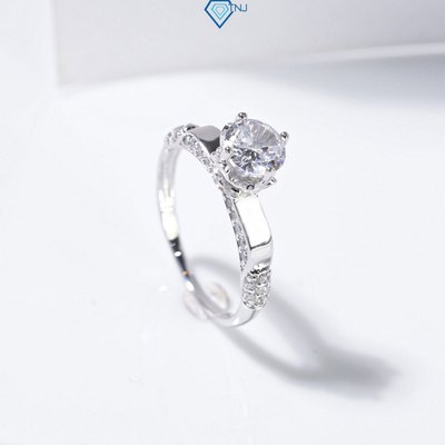 Nhẫn bạc xi bạch kim cho nữ đính đá sang trọng NN0545-XK Trang Sức TNJ