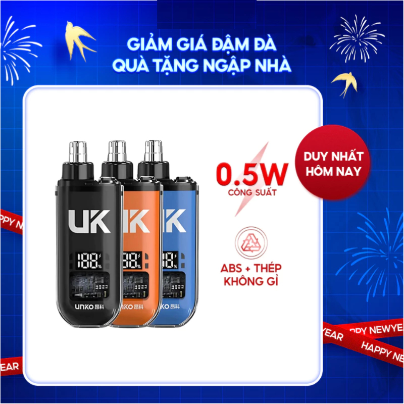 Máy tỉa lông mũi , cắt lông mũi nam  thiết kế thời trang có màn hình kết hợp cùng mạch  chống chập và nhựa abs