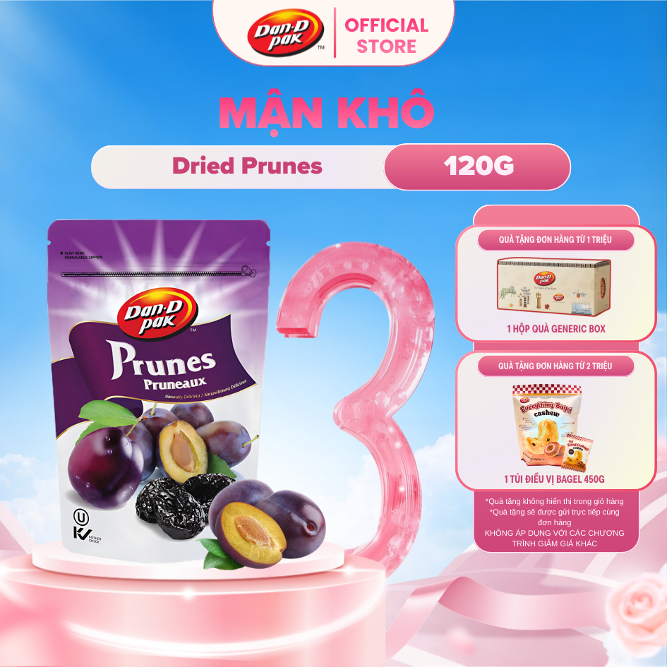 Mận Khô Dan D Pak I Dried Prunes I 120g