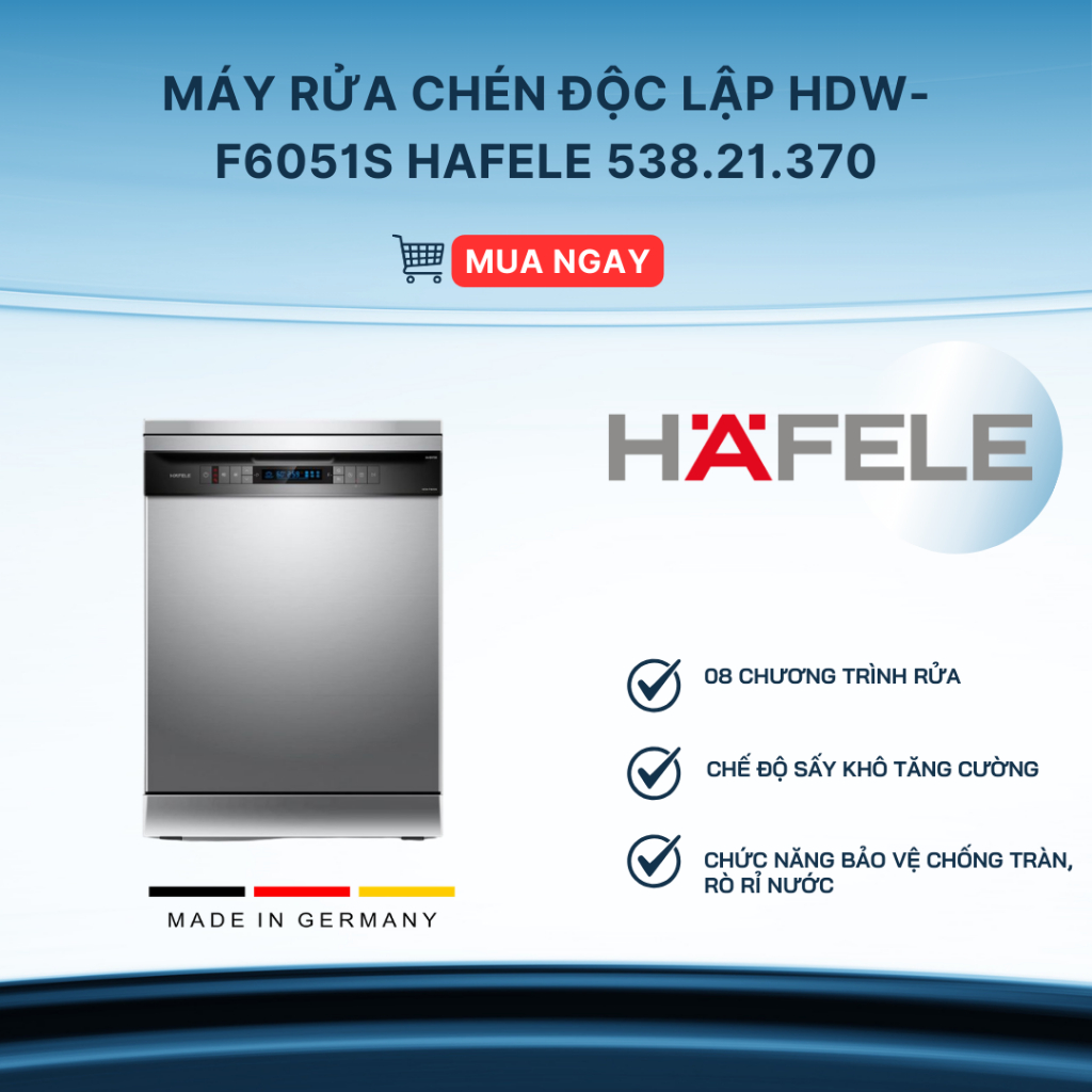 Máy rửa chén độc lập HDW-F6051S Hafele 538.21.370