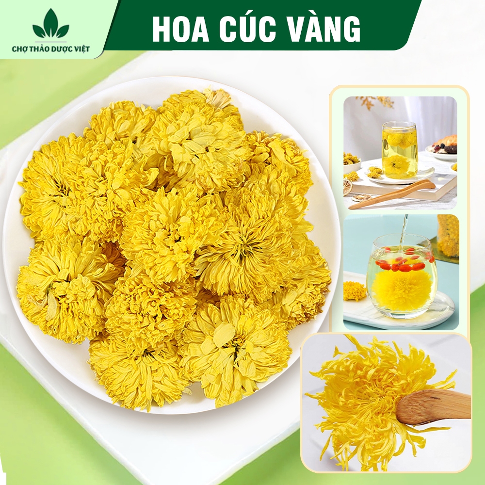 Hoa cúc vàng 100g, trà hoa cúc khô, nguyên bông vàng đẹp, trà hoa cúc vàng, tốt cho sức khoẻ