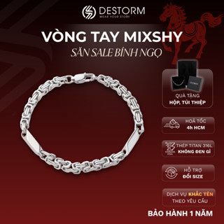 Vòng tay nam/nữ Destorm Mixshy, Vòng tay đôi - Phụ kiện thời trang Unisex Thép không gỉ, Có hộp quà tặng và túi đựng