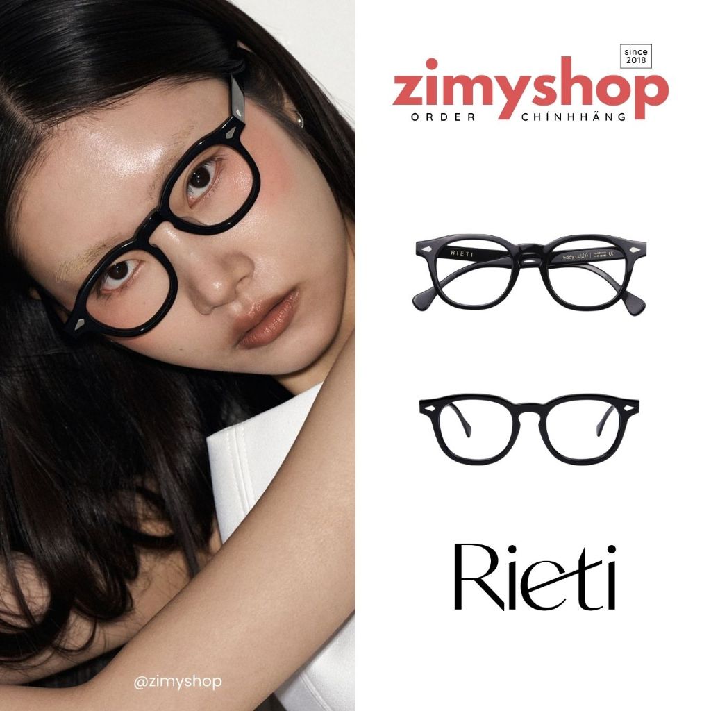 CHÍNH HÃNG KÍNH UNISEX EDDY COL.1 (BLACK) RIETI HÀN QUỐC