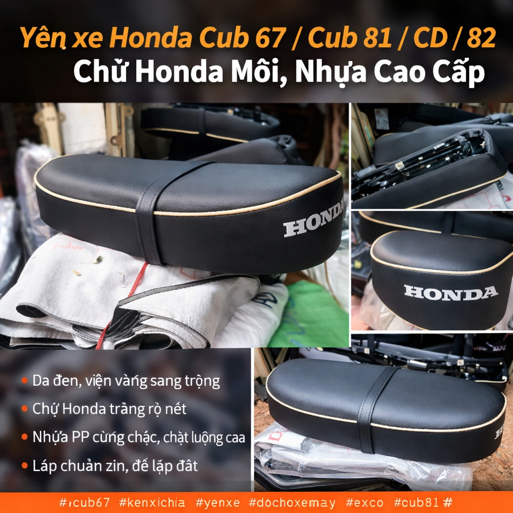 Yên Xe 67 Kiểu CD90s Có Chữ HONDA