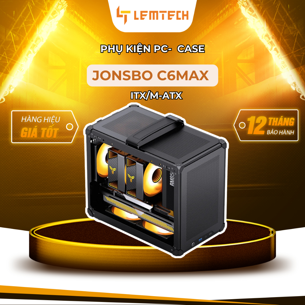 Vỏ Máy Tính JONSBO C6 MAX – Case Mid Tower ATX Cao Cấp, Mesh Toàn Phần & Tản Nhiệt Siêu Mạnh