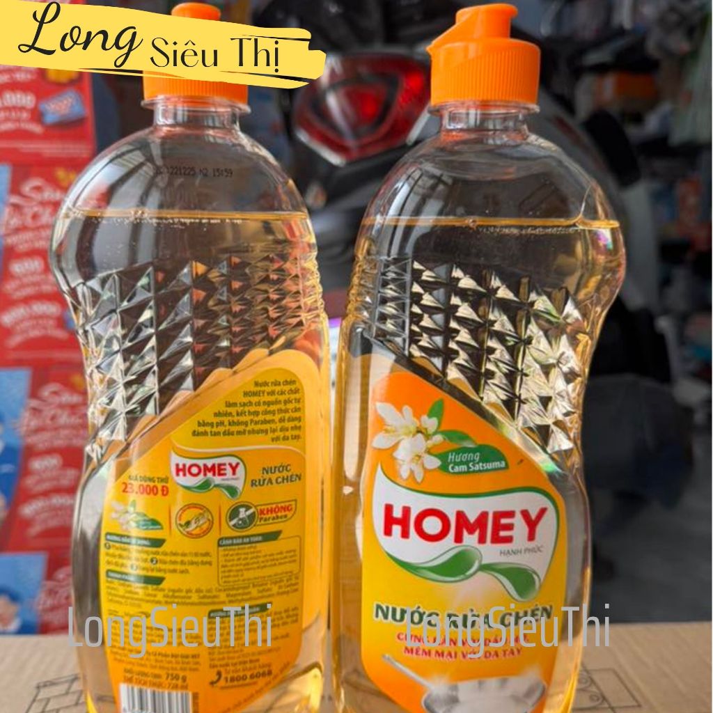 10 chai x 750ml Nước Rửa Chén Homey hương cam satsuma .