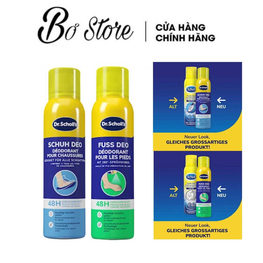 [NỘI ĐỊA ĐỨC] Xịt khử mùi chân Scholl Fresh Step Extra Fresh, 150 ml