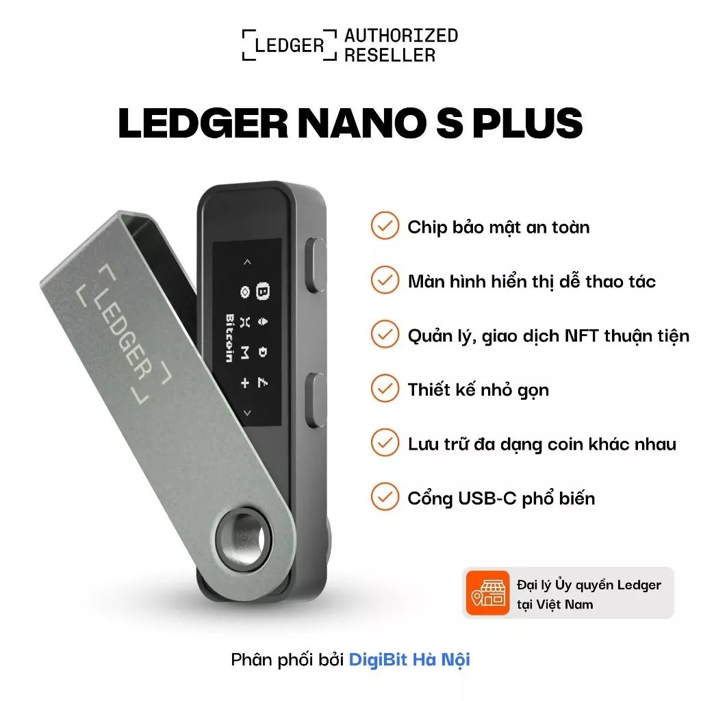 [Đại Lý Ủy Quyền] Ví lạnh Ledger Nano S Plus