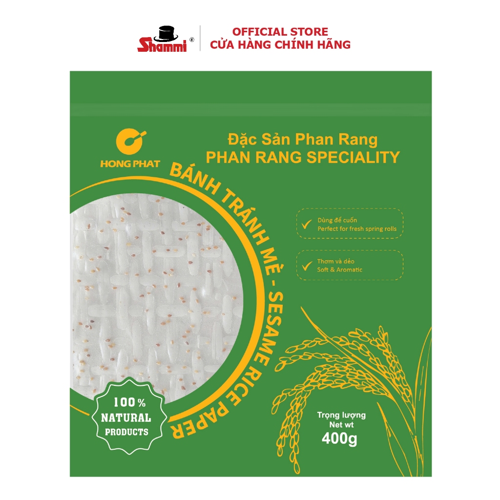 Bánh Tráng Mè Shammi ( Dùng Cuốn Gỏi Cuốn) - Bánh tráng gỏi cuốn - Đặc Sản Phan Rang gói 400g