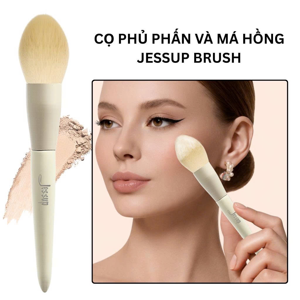 Cọ Phủ Phân Má Hồng Jessup Lông Mềm Bám Phấn