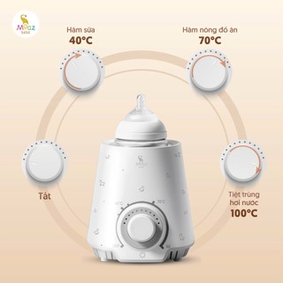 [MẪU MỚI 2026] Máy hâm sữa Moaz bebe MB039 hâm sữa, tiệt trùng, hâm nóng đồ ăn - Bảo hành 12 tháng chính hãng