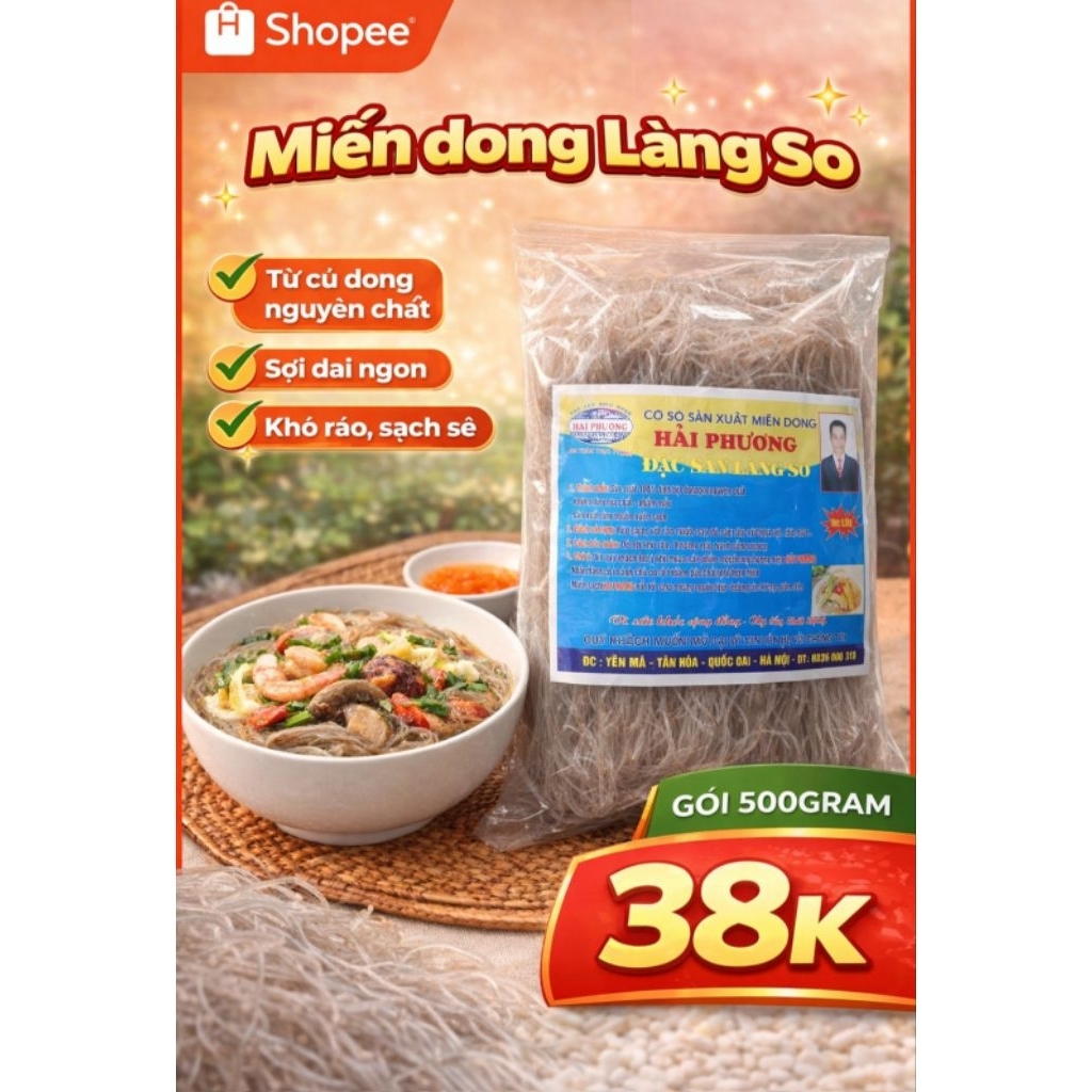Siêu Ngon Miến Rong Làng So 500g