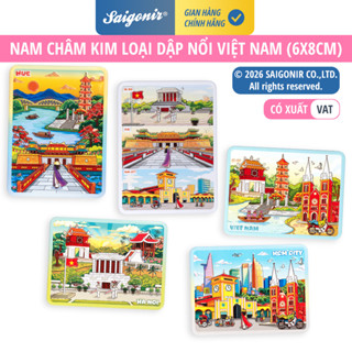 Nam châm tủ lạnh lưu niệm chất liệu thiếc in sắc nét có chi tiết dập nổi ấn tượng size 6x8cm hình ảnh Việt Nam